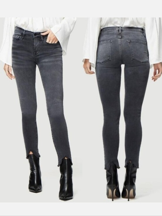 Frame Denim Denim - FRAME Le Skinny De Jeanne Crop Raw Triangle Hem Size 28
